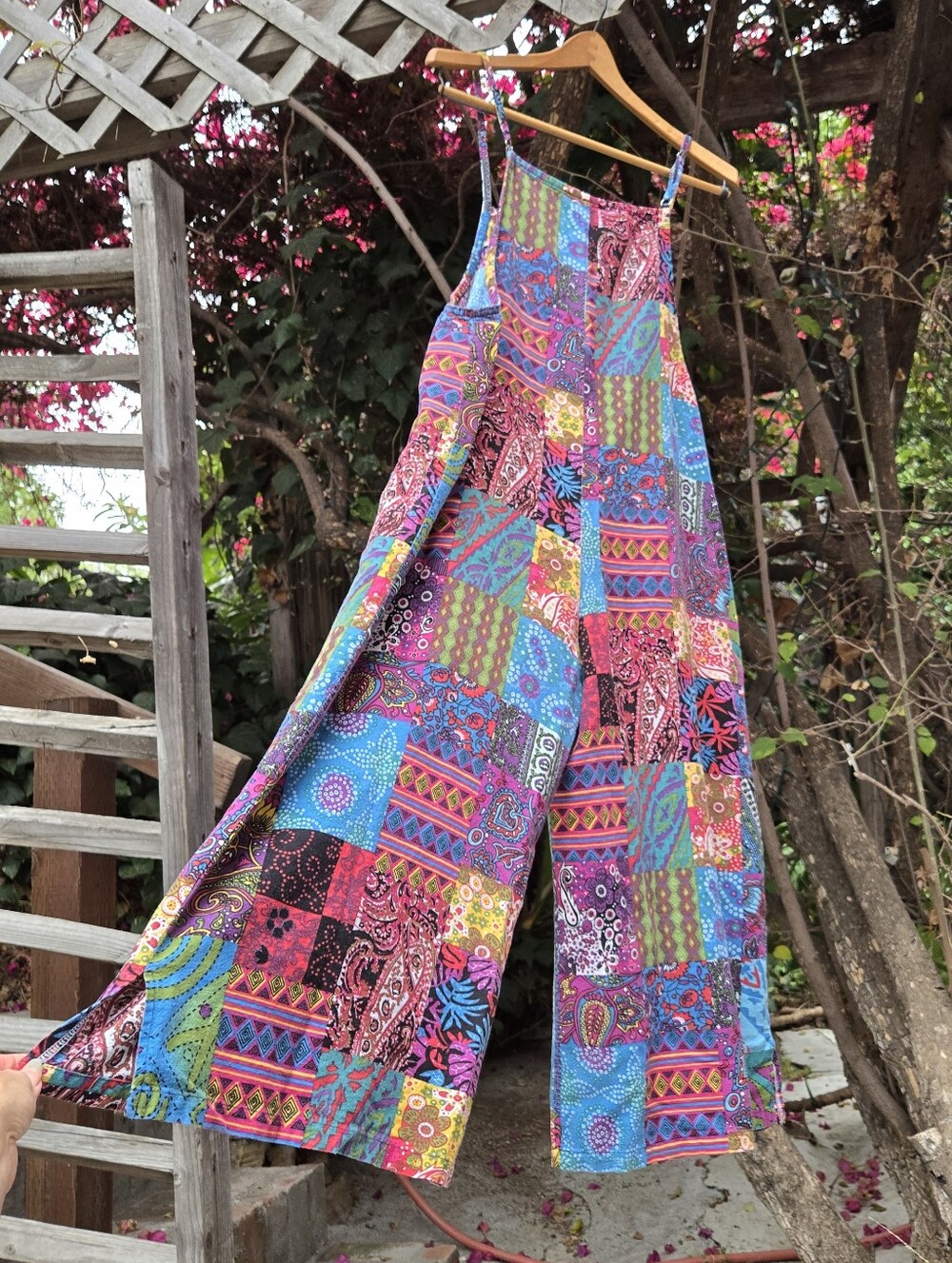 Y2k Women’s Colorful Patchwork Print Wide-Leg Jumpsuit  Multicolor